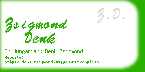 zsigmond denk business card
